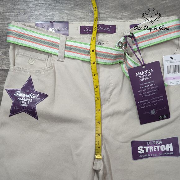 Gloria Vanderbilt Petite Amanda Classic Fit Bermuda Shorts Size 6P - Picture 4 of 6